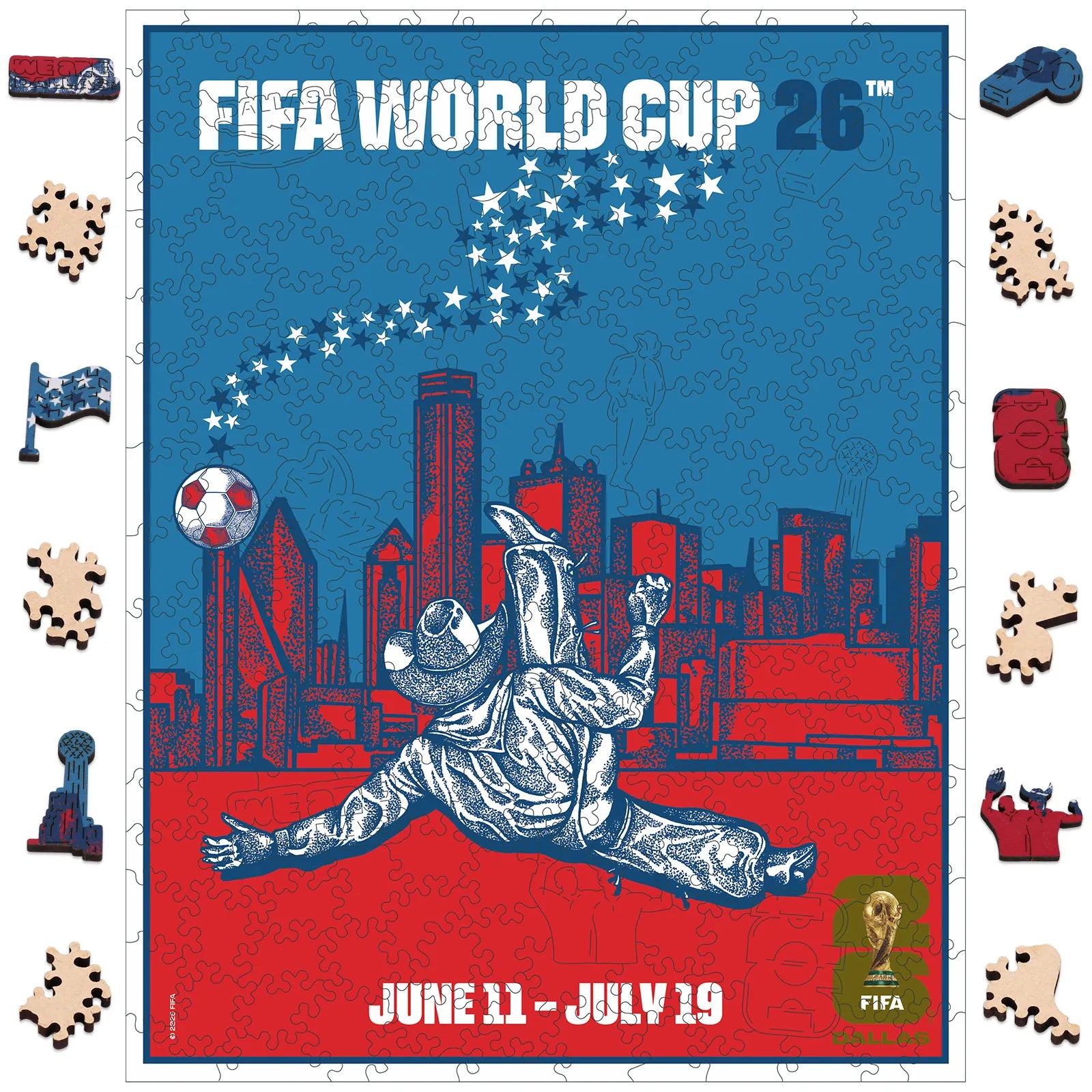 FIFA World Cup 2026 Dallas Wooden Puzzle | WoodAha