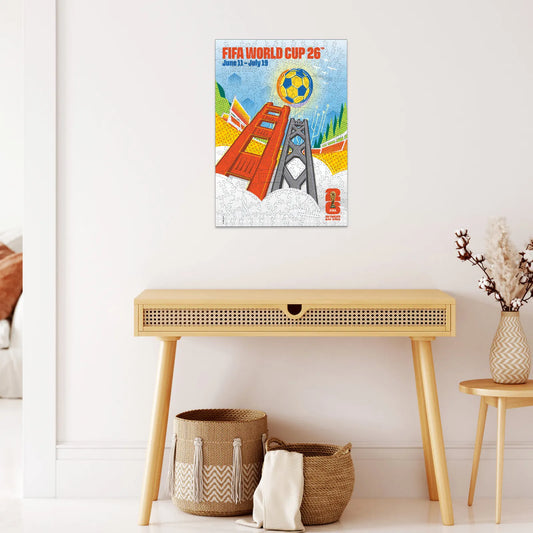 World Cup 2026 wooden puzzle – San Francisco host city poster design