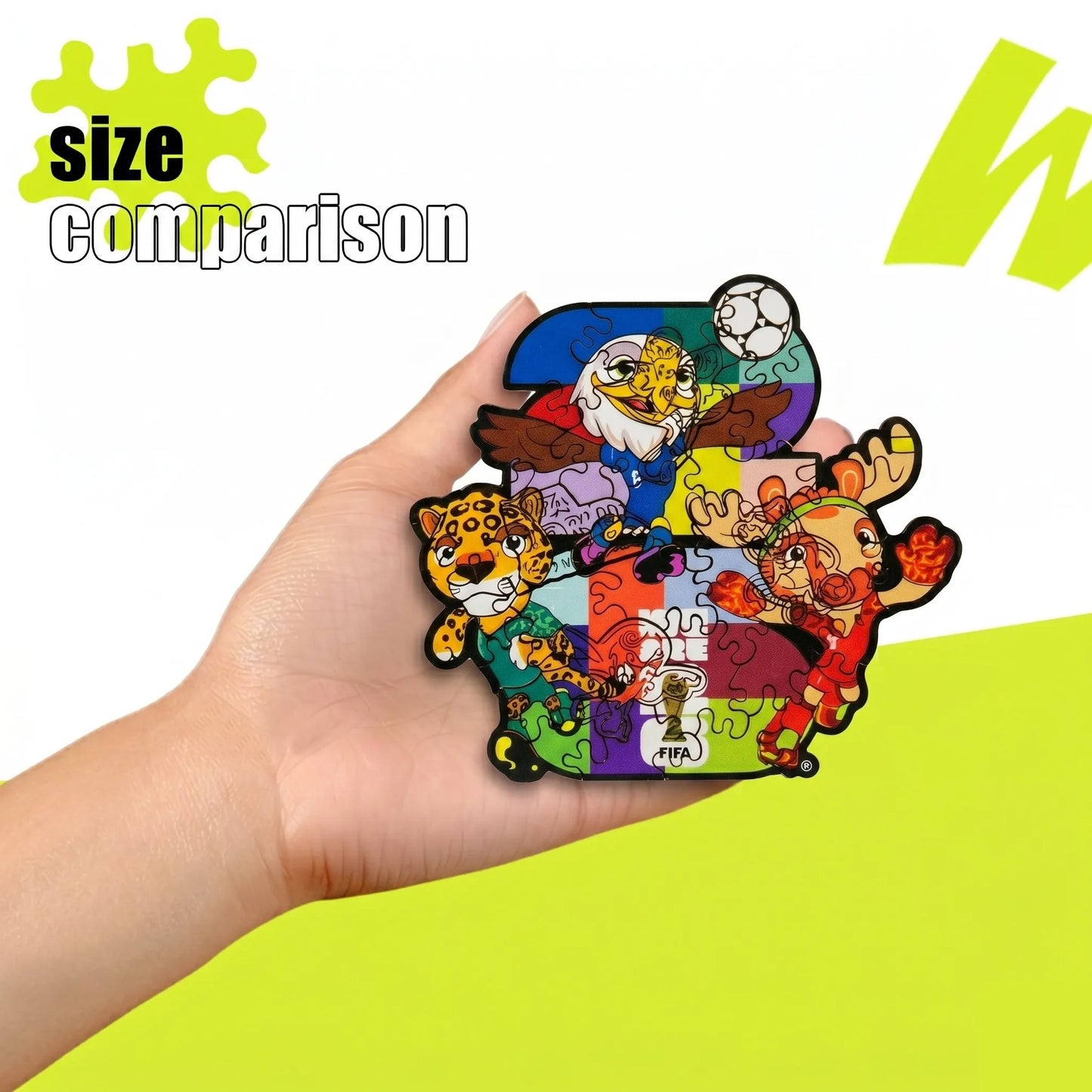 World Cup 2026 mosaic mini wooden jigsaw puzzle – quick-build gift