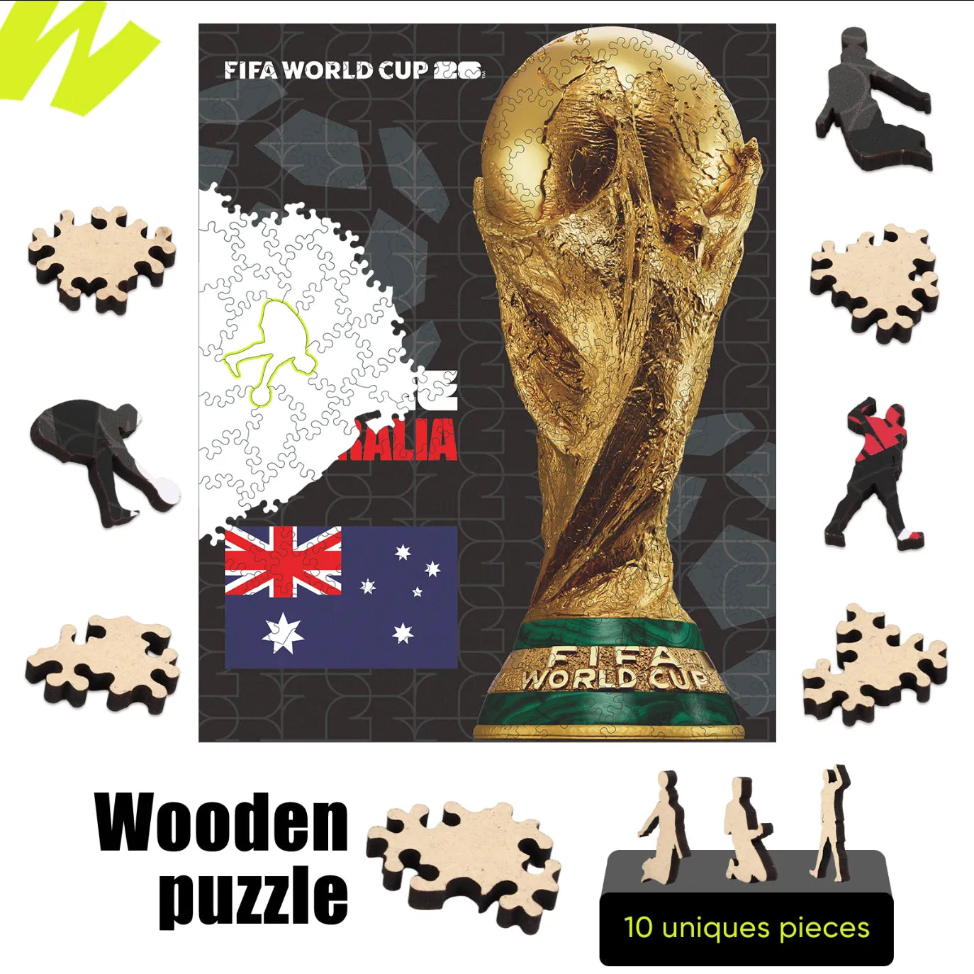 Officially licensed World Cup 2026 Australia trophy poster puzzle
