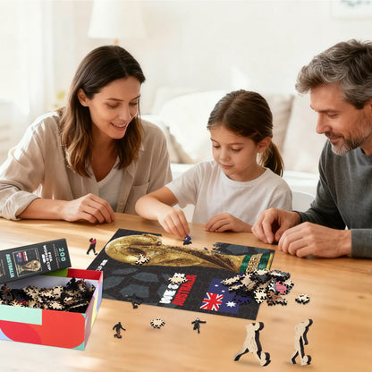 FIFA 2026 Australia trophy wooden jigsaw puzzle – 200 piece edition