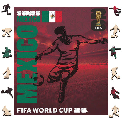 FIFA World Cup 2026 We Are Mexico poster wooden jigsaw puzzle – officially licensed