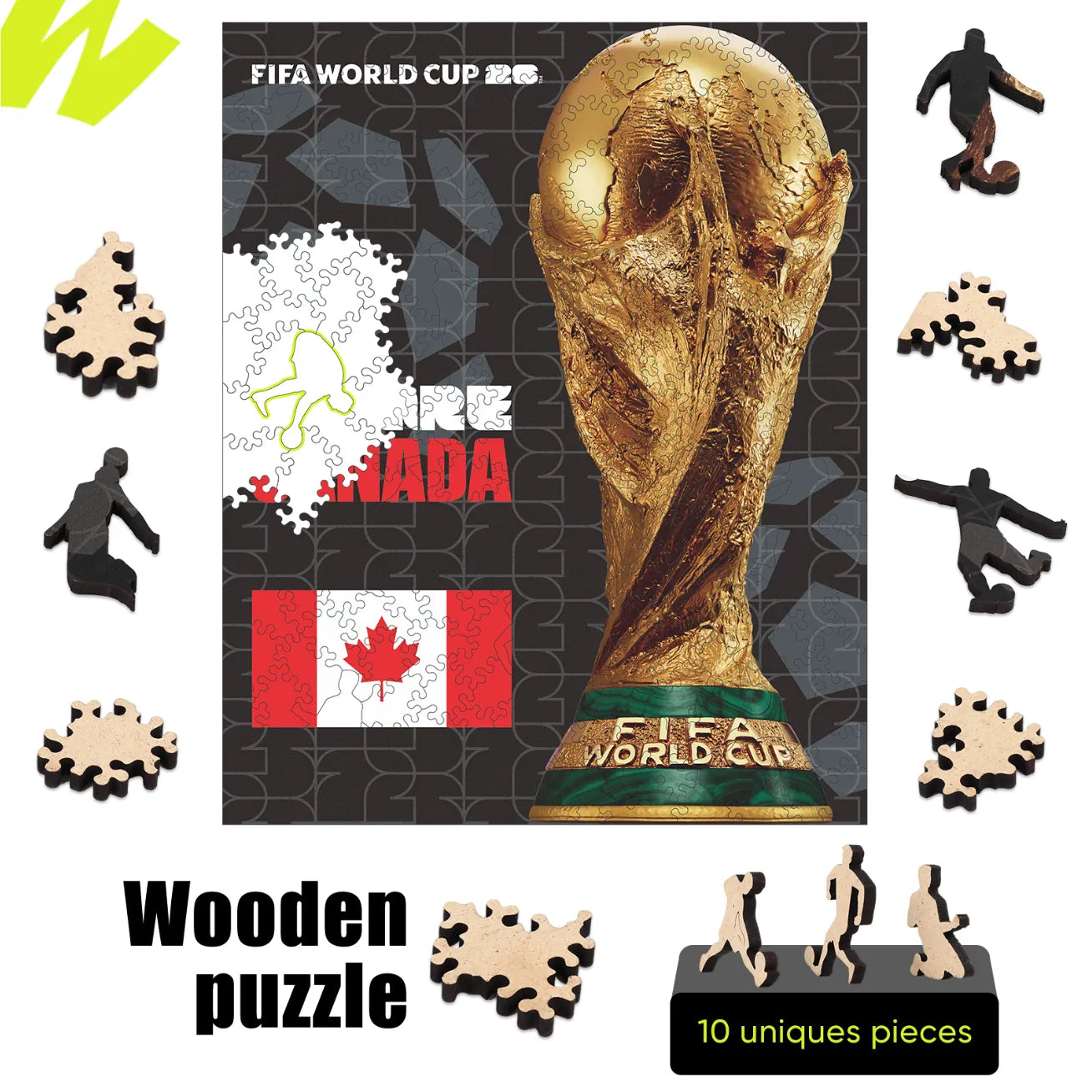 Officially licensed World Cup 2026 Canada trophy poster puzzle