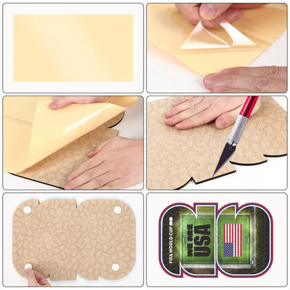 World Cup 2026 USA pride wooden jigsaw puzzle – American fan gift