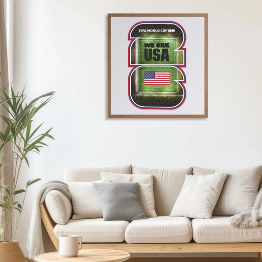 World Cup 2026 wooden puzzle – USA national pride design