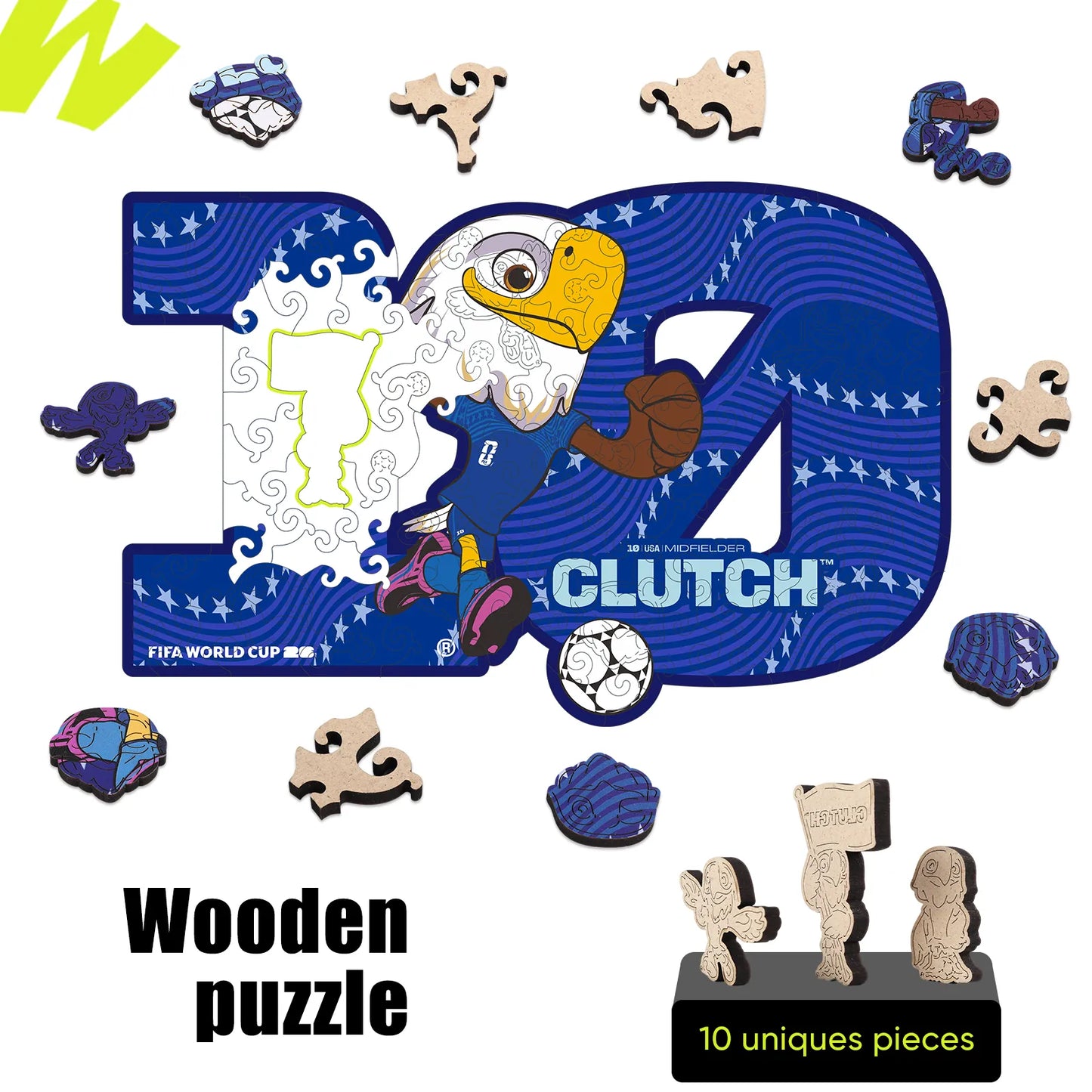 Officially licensed World Cup 2026 Clutch mascot puzzle
