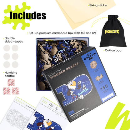 FIFA World Cup 2026 Clutch mascot puzzle detail