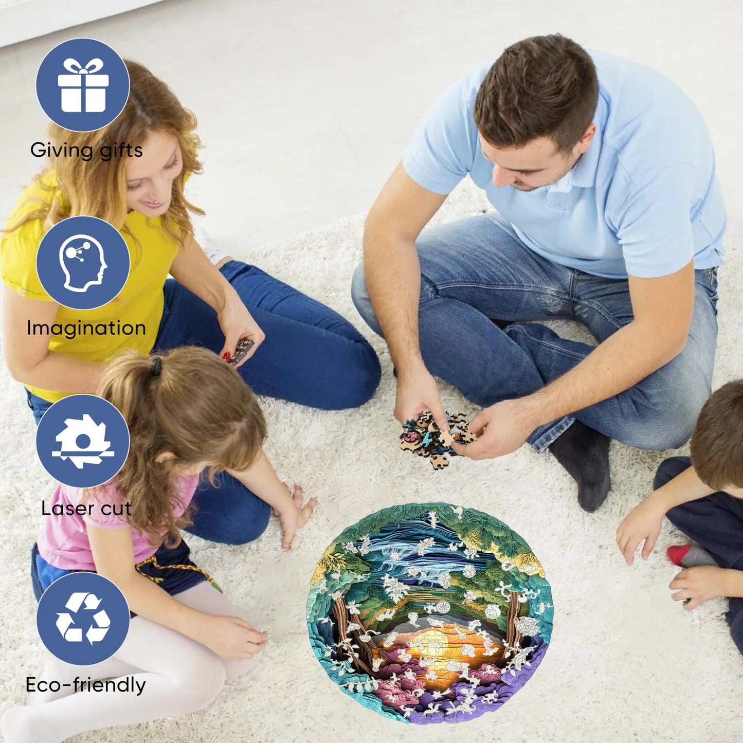 Nature landscape wood puzzle for adults – 200 and 500 piece options