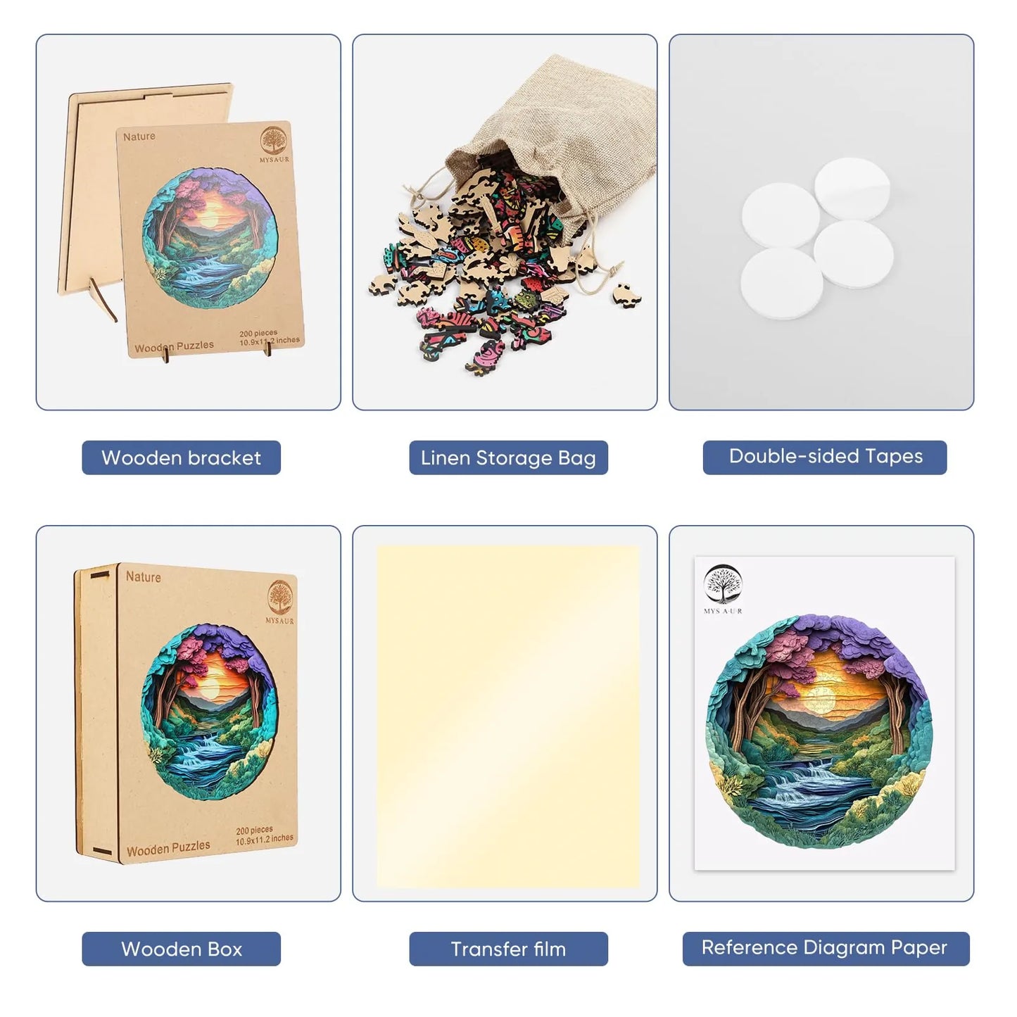 Wooden jigsaw puzzle gift – nature landscape design