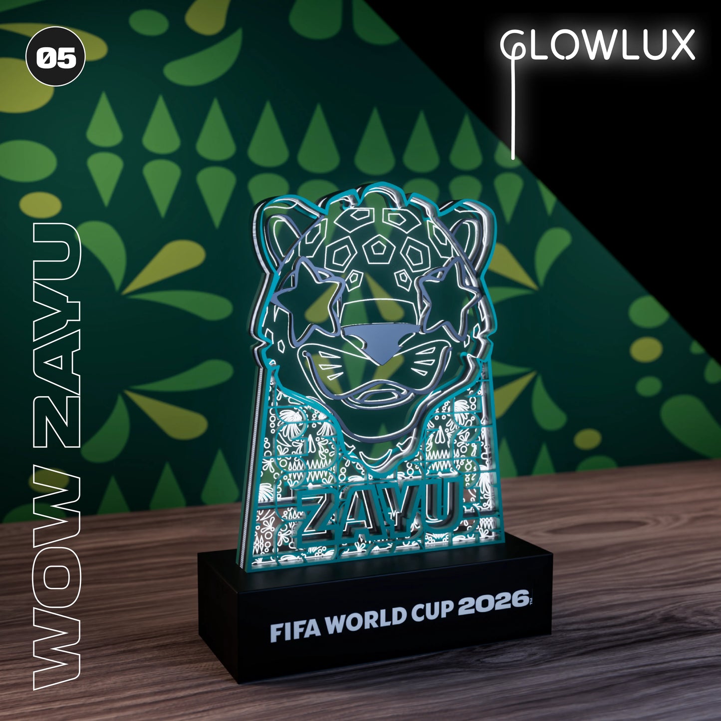 FIFA World Cup 2026 Zayu mascot 3D LED lamp – officially licensed