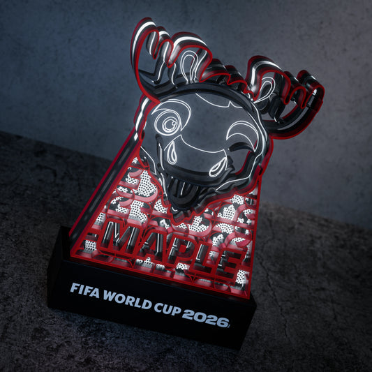 World Cup 2026 wooden night light – Maple the Moose design