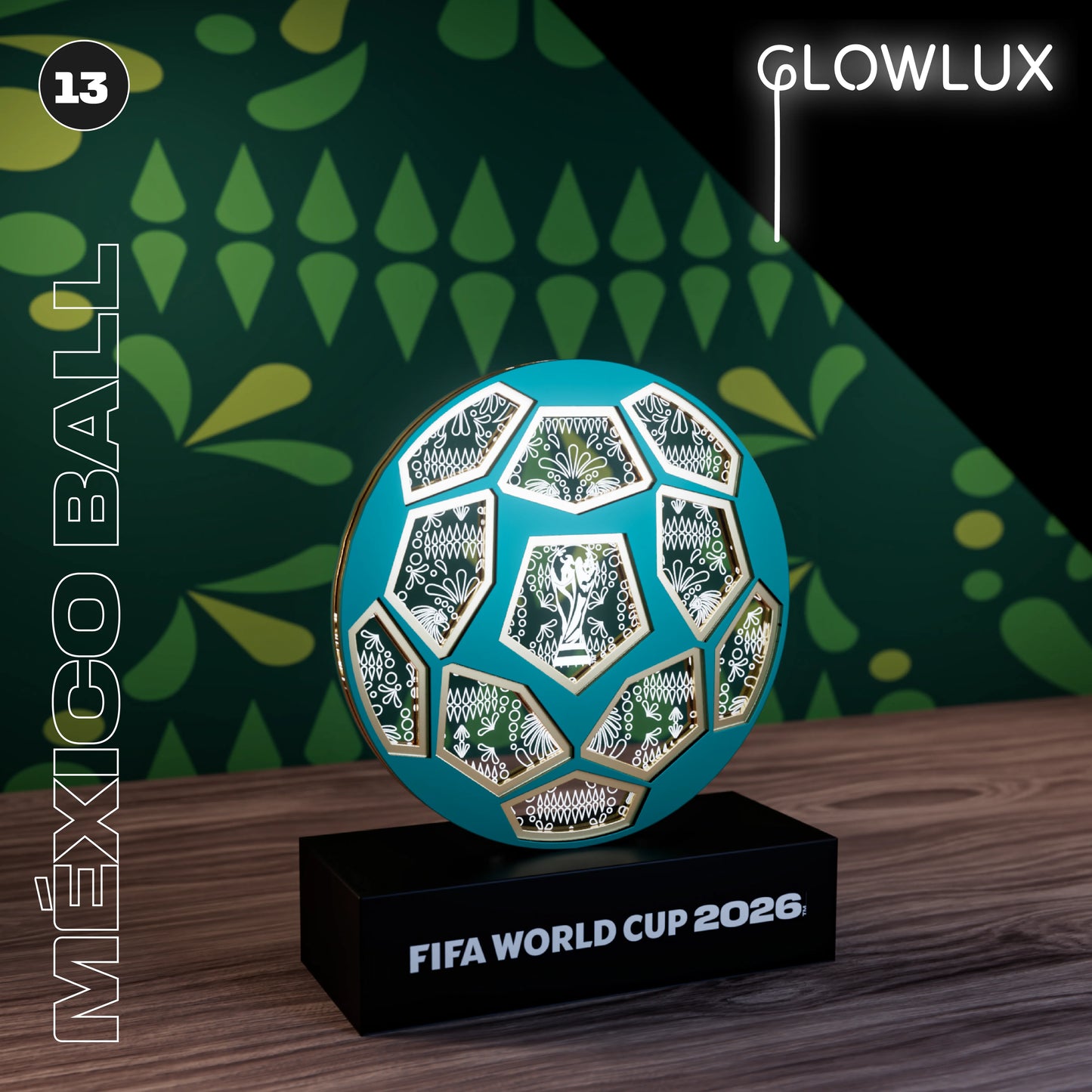 FIFA World Cup 2026 Mexico ball 3D LED lamp – officially licensed