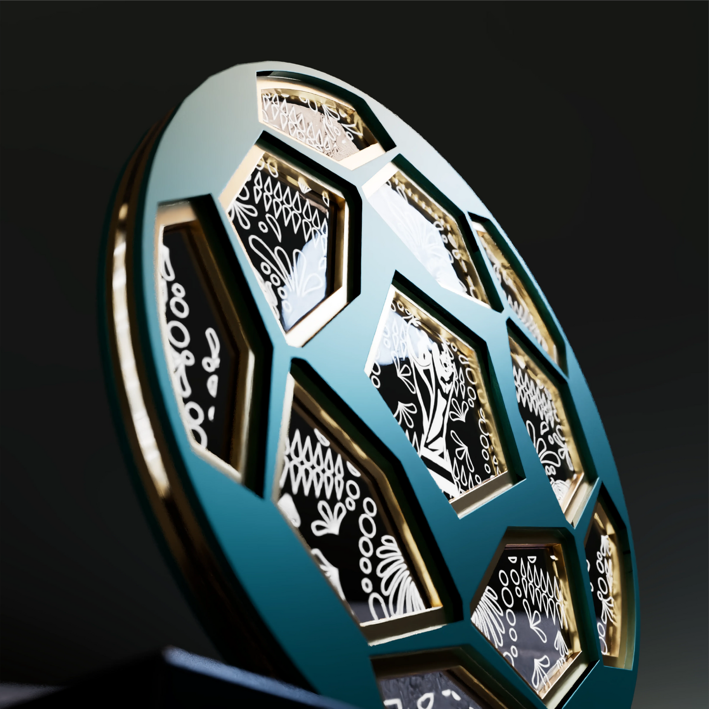 FIFA 2026 Mexico ball LED lamp – lit view