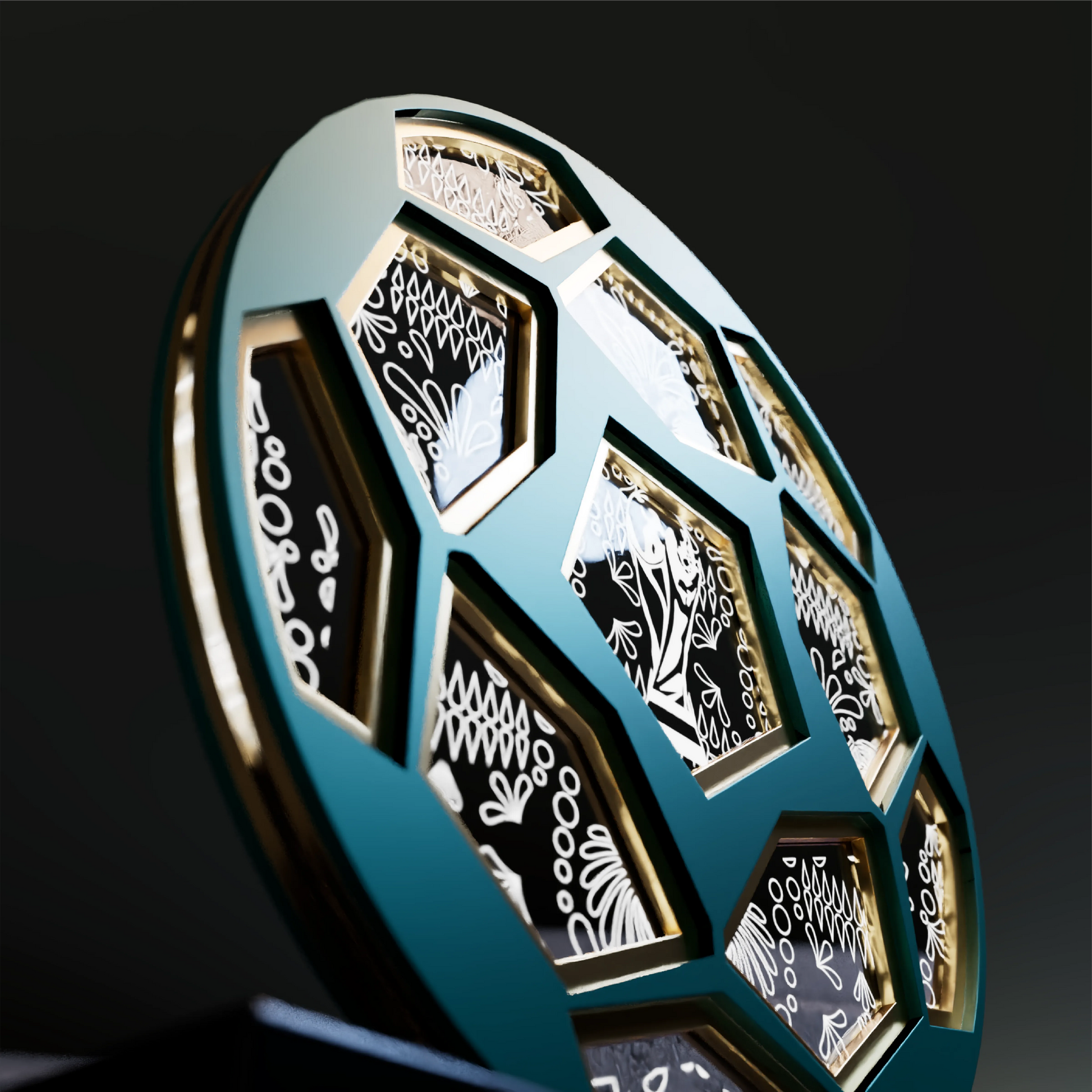 FIFA 2026 Mexico ball LED lamp – lit view