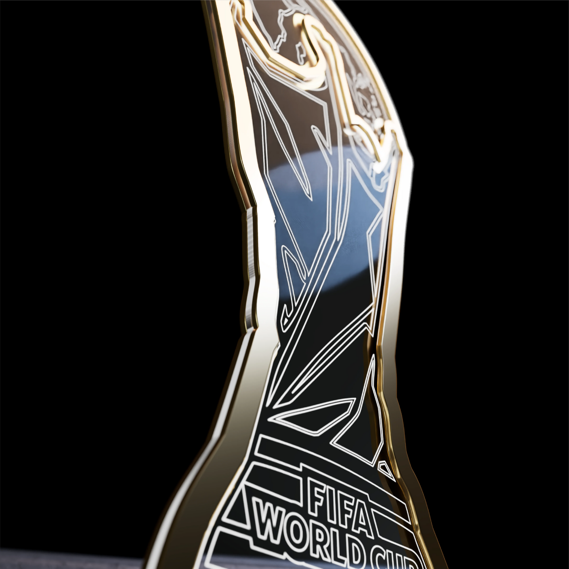 FIFA 2026 trophy LED lamp – lit view