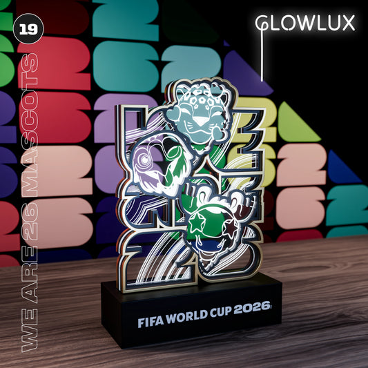 FIFA World Cup 2026 mascots 3D LED lamp – officially licensed