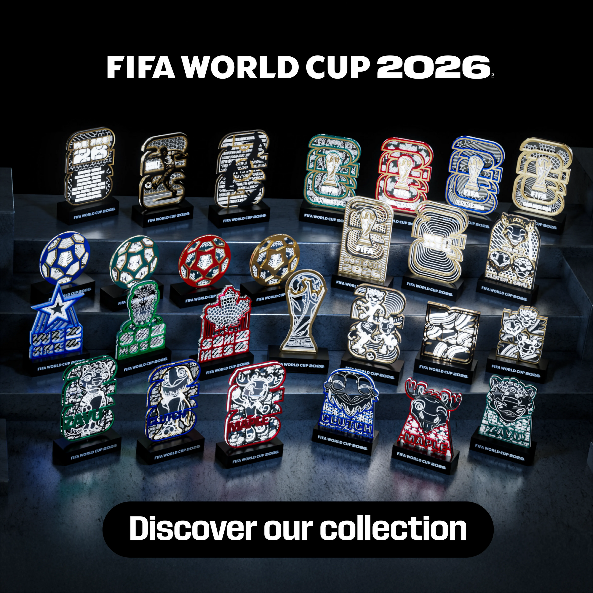 Mascots 3D LED lamp – World Cup 2026 collectible