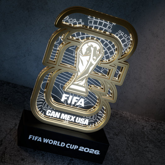 World Cup 2026 wooden night light – host countries layered design