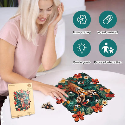 Antelope wood puzzle for adults – 200 and 500 piece options