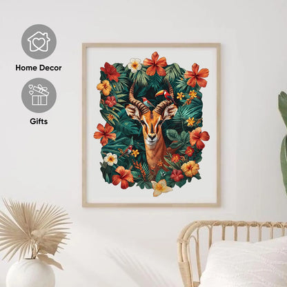 Wildlife wooden jigsaw puzzle – antelope design by WoodAha