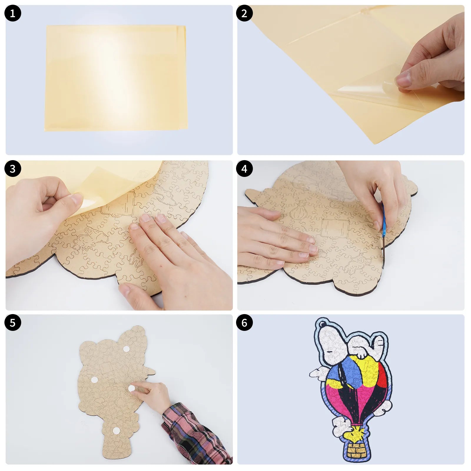 Snoopy Balloon Ride wooden jigsaw puzzle – officially licensed product