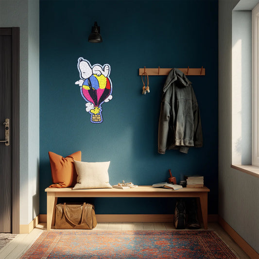Snoopy wooden jigsaw puzzle – Balloon Ride design