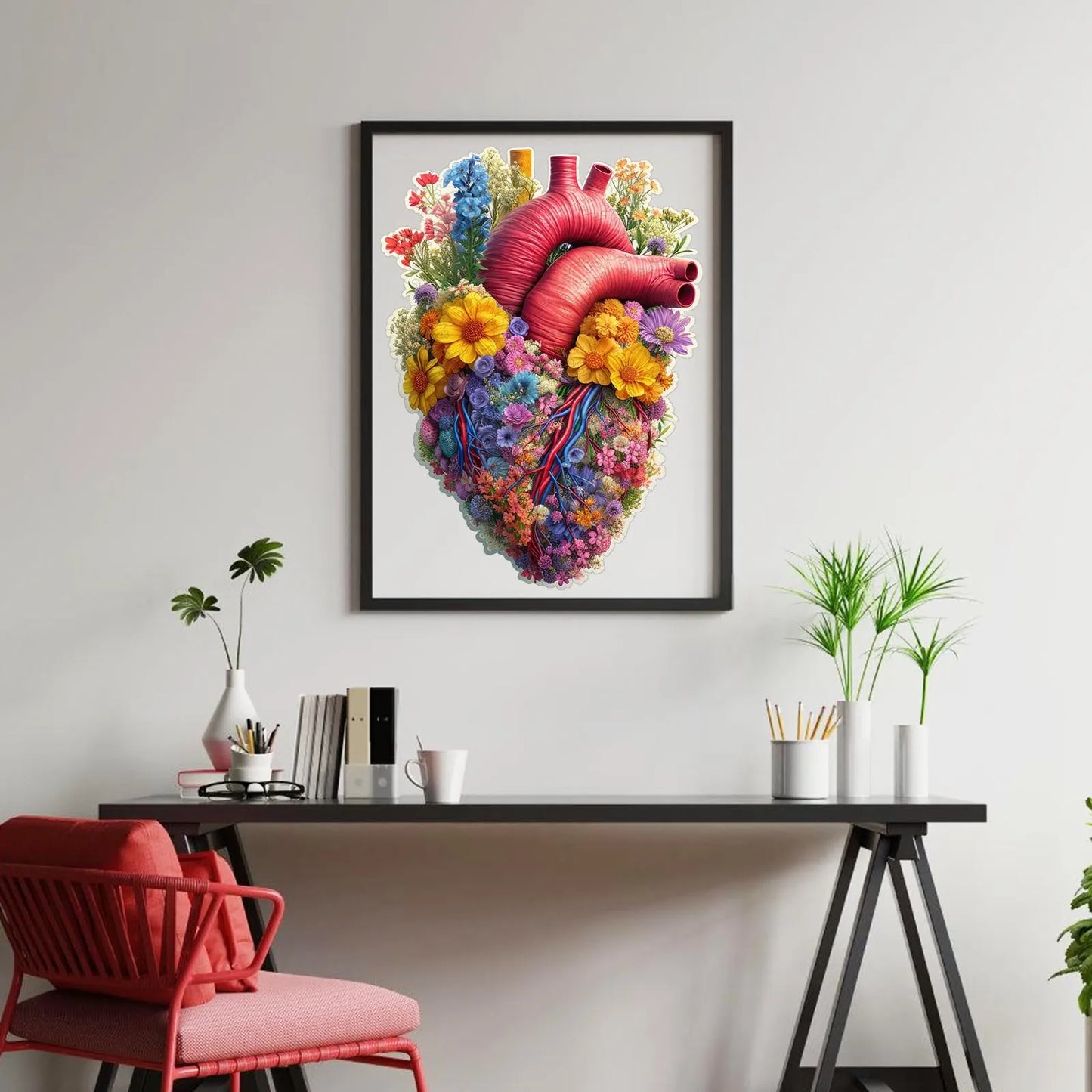 Romantic wooden jigsaw puzzle – beating heart design by WoodAha