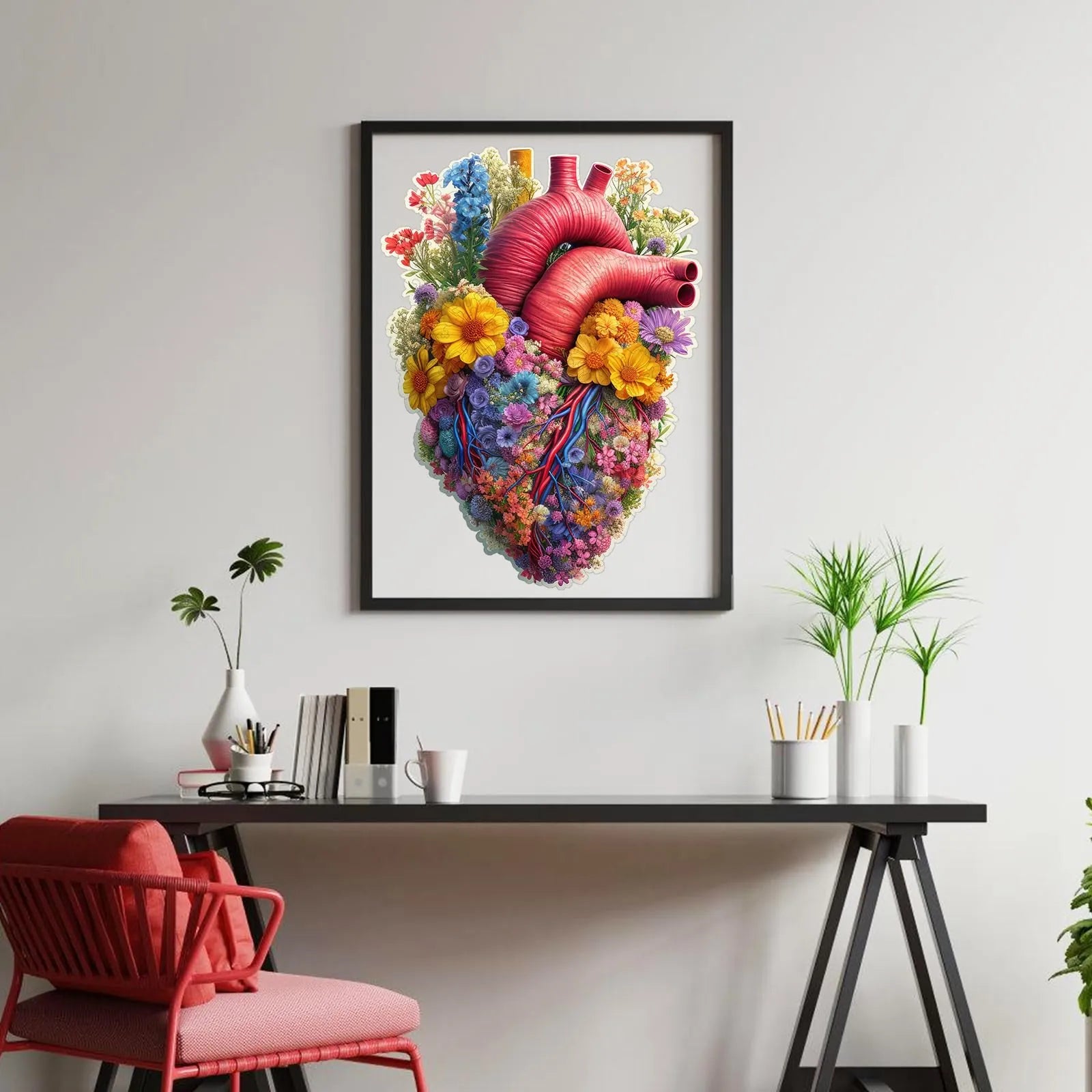 Romantic wooden jigsaw puzzle – beating heart design by WoodAha