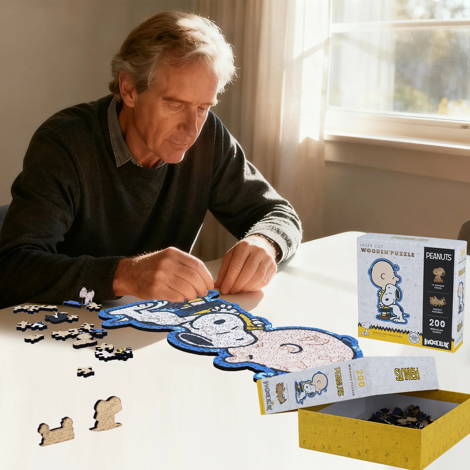Snoopy Better Together wooden puzzle – 200 piece edition