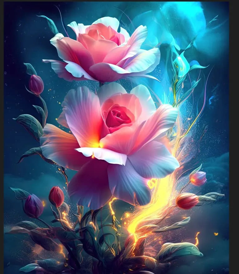 Blooming tulips wooden jigsaw puzzle for adults with unique shaped pieces