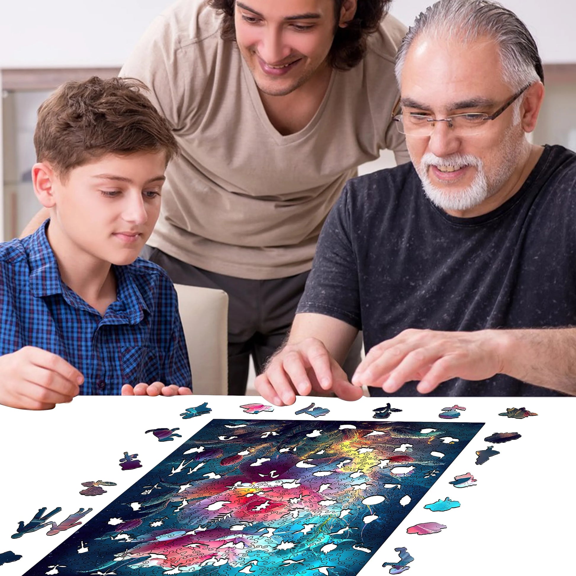 Blooming tulips wood puzzle for adults – 200 piece edition
