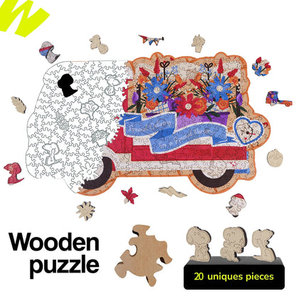 Licensed Peanuts wooden jigsaw puzzle – Blooms on Wheels