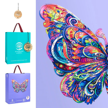 Butterfly design wooden jigsaw puzzle for adults