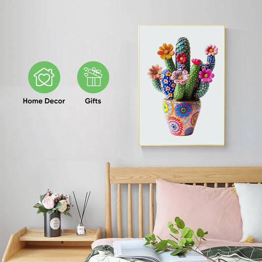 Desert bloom wooden jigsaw puzzle – cactus flower design by WoodAha
