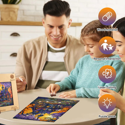 Castle wood puzzle for adults – 200 and 500 piece options
