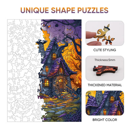 Whimsical wooden jigsaw puzzle – fairytale castle design