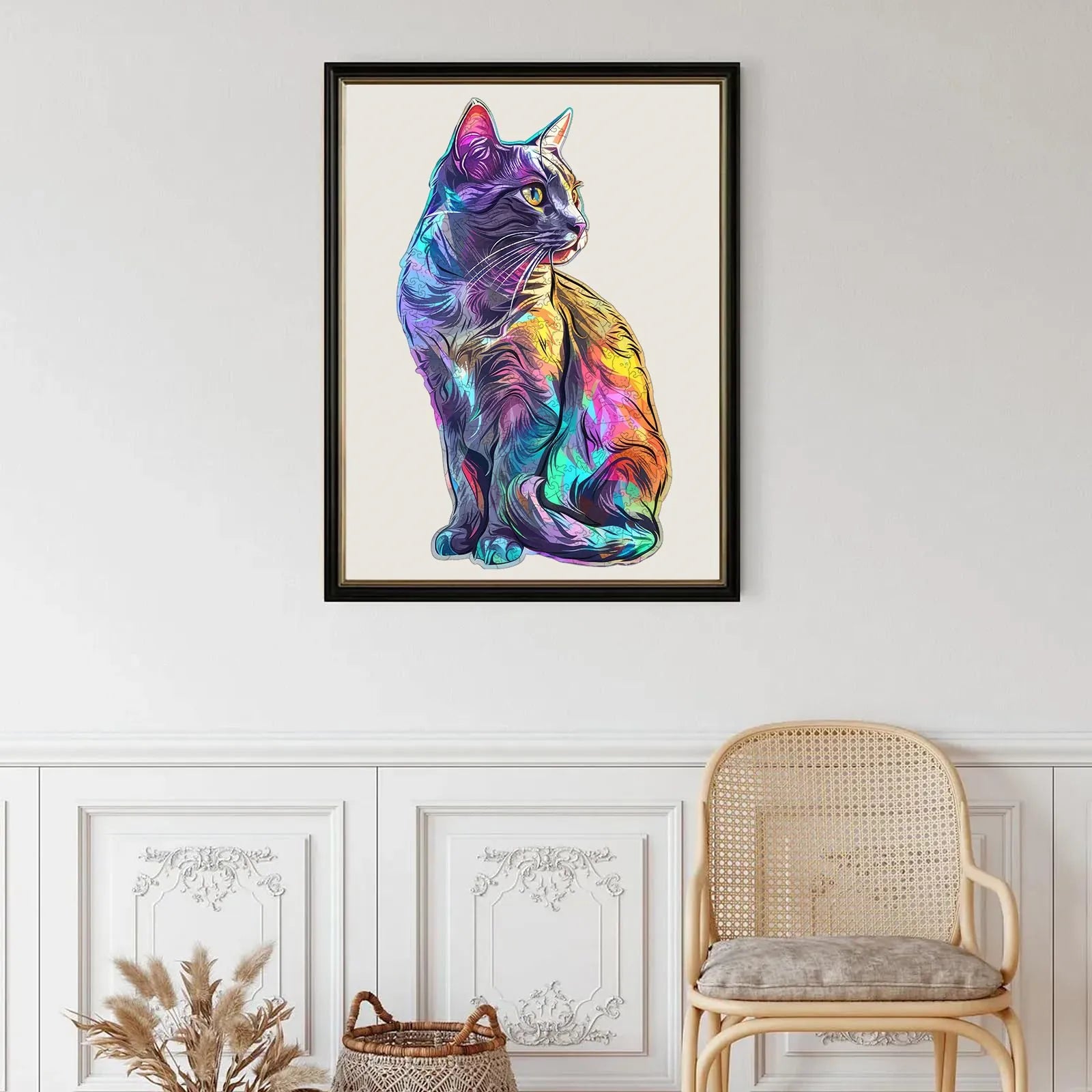 Feline wooden jigsaw puzzle – cat design by WoodAha