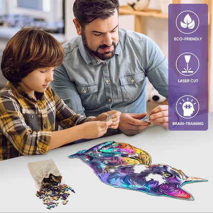 Cat wood puzzle for adults – 200 and 500 piece options