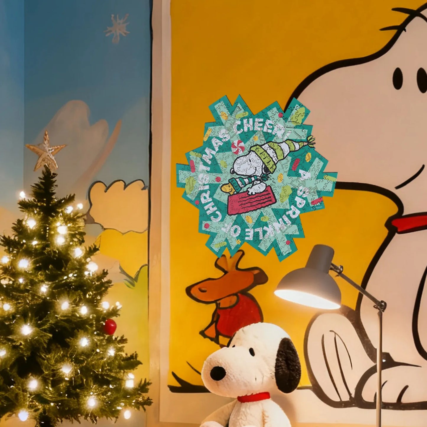 Snoopy wooden jigsaw puzzle – Christmas Cheer holiday design