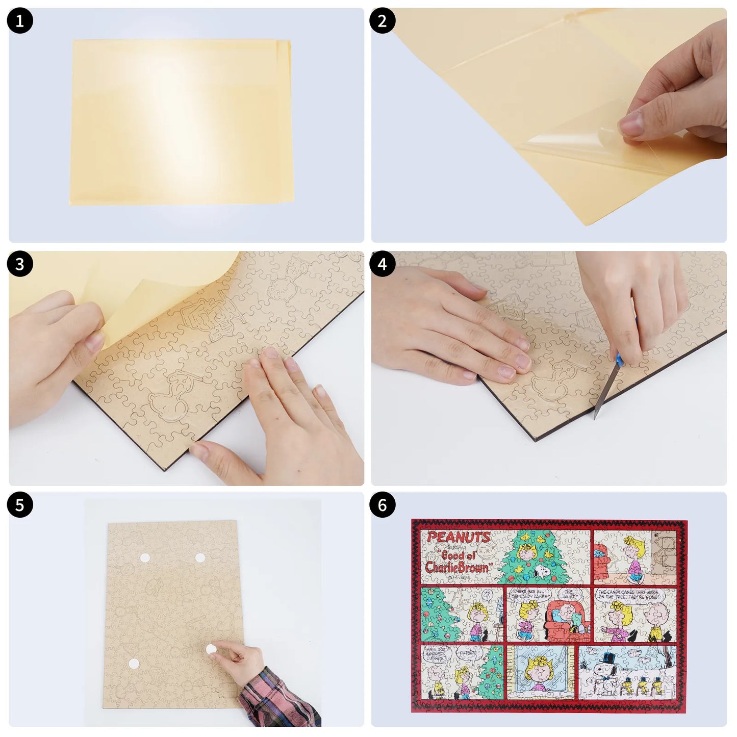 Snoopy Christmas Comic wooden jigsaw puzzle – officially licensed product