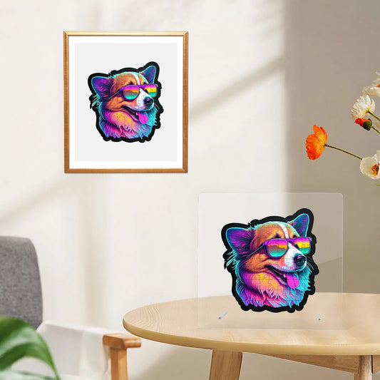 Dog lover wooden jigsaw puzzle – cool corgi design by WoodAha