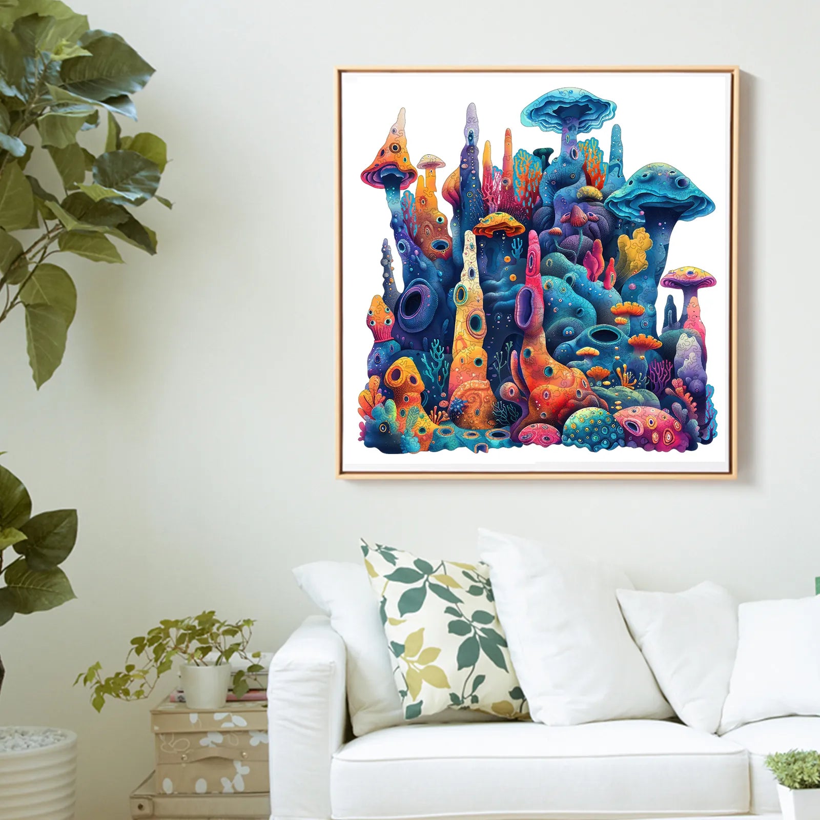 Ocean reef wooden jigsaw puzzle – coral design by WoodAha