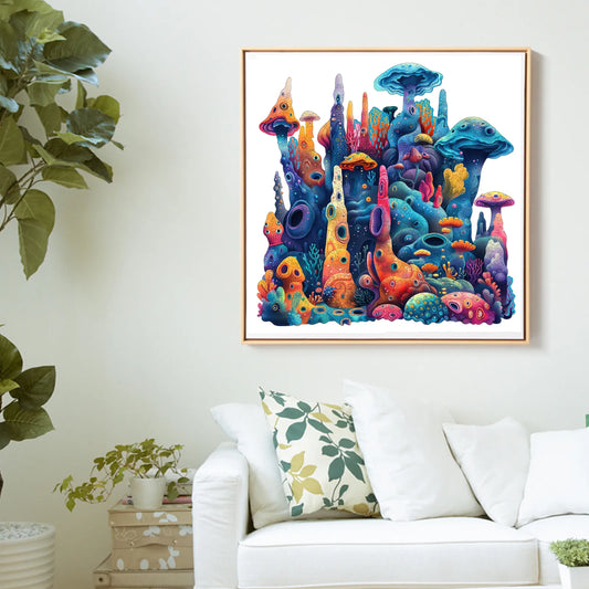 Ocean reef wooden jigsaw puzzle – coral design by WoodAha