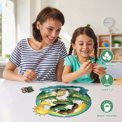 Crocodile wood puzzle for adults – 200 and 500 piece options