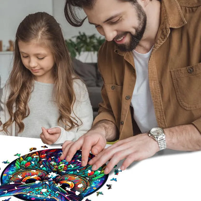 Cute owl wood puzzle – 200 piece edition