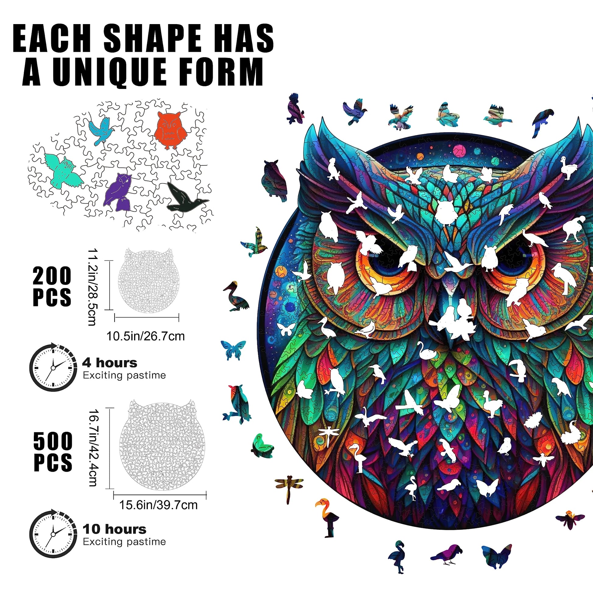 Wooden jigsaw puzzle gift – cute owl design