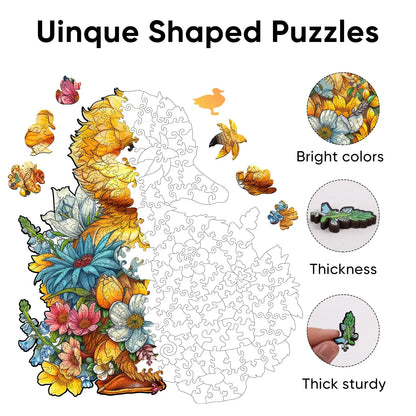 Wooden jigsaw puzzle gift – duck bird design