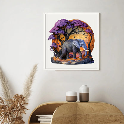 Jungle wooden jigsaw puzzle – elephant forest design by WoodAha