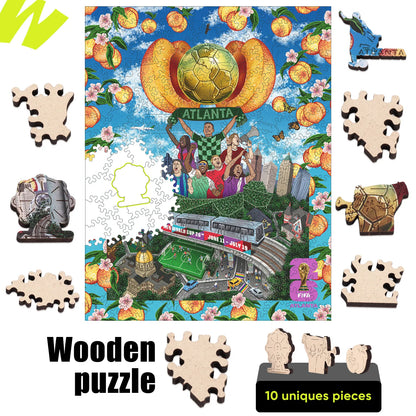 Officially licensed World Cup 2026 Atlanta city poster puzzle