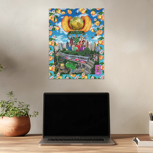 World Cup 2026 wooden puzzle – Atlanta host city poster design